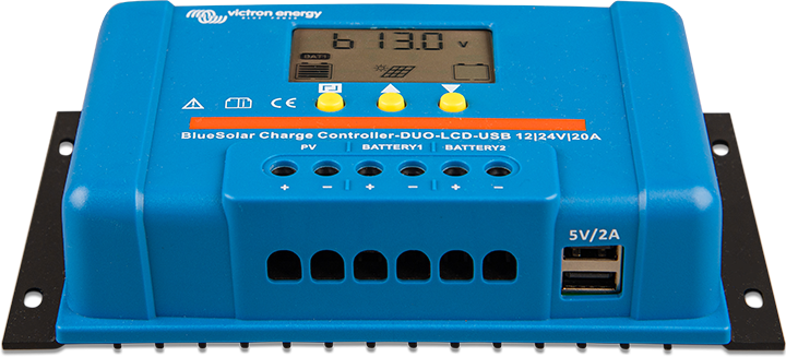 BlueSolar PWM ‑lataussäädin (DUO) LCD&USB